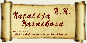 Natalija Masnikosa vizit kartica